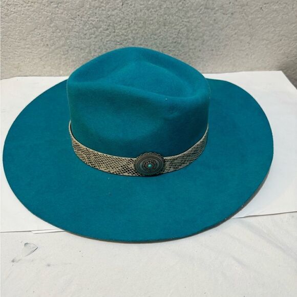Charlie 1 Horse Turquoise White Sands Felt Hat size M - Picture 3 of 12